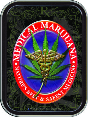 Medical Marijuana Large Stash Tin