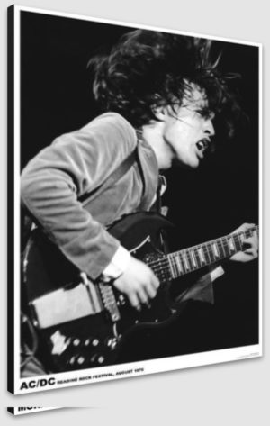 ACDC Angus Young Reading Rock Festival 1976 A1 Poster - Poster 59.5x84cm Blockmounted