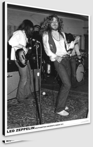 Led Zeppelin Southampton Uni March 1971 A1 Poster - Poster 59.5x84cm Blockmounted