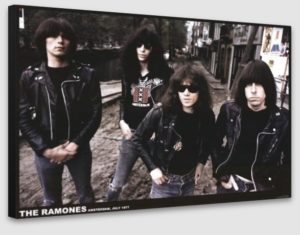 Ramones Amsterdam 1977 A1 Poster - Poster 59.5x84cm Blockmounted