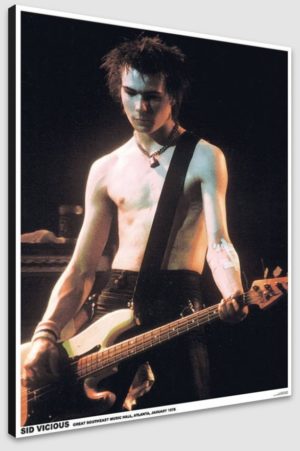 Sex Pistols Poster Sid Vicious Atlanta 1978 A1 Poster - Poster 59.5x84cm Blockmounted