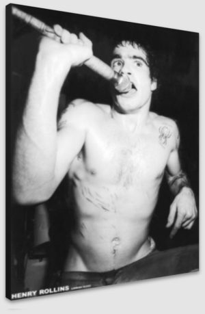 Black Flag Henry Rollins 1983 A1 Poster - Poster 59.5x84cm Blockmounted