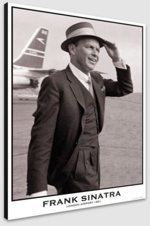 Frank Sinatra London Airport 1961 A1 Poster - Poster 59.5x84cm Blockmounted
