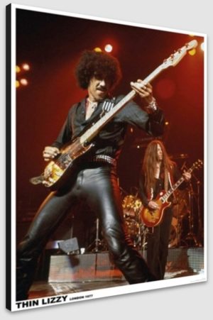 Thin Lizzy Phil Lynott London December 1977 A1 Poster - Poster 59.5x84cm Blockmounted