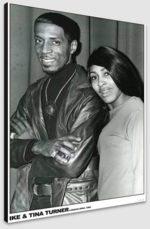 Ike and Tina Turner London April 1968 A1 Poster - Poster 59.5x84cm Blockmounted