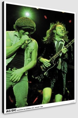 AC/DC Brian Johnson And Angus Young Madison Square Garden New York 1988 A1 Poster - Poster 59.5x84cm Blockmounted