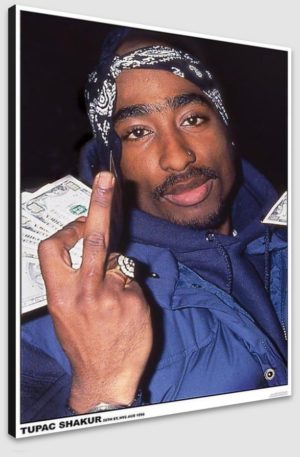 Tupac Shakur 2Pac Finger New York 1996 A1 Poster - Poster 59.5x84cm Blockmounted