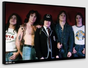 AC/DC 1976 A1 Poster - Poster 59.5x84cm Blockmounted