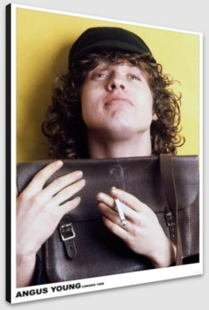 AC/DC Angus Young 1980 A1 Poster - Poster 59.5x84cm Blockmounted