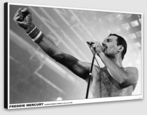 Queen Freddie Mercury London Wembley A1 Poster - Poster 59.5x84cm Blockmounted