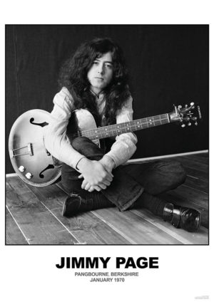 Led Zeppelin Jimmy Page January 1970 Berkshire A1 Poster