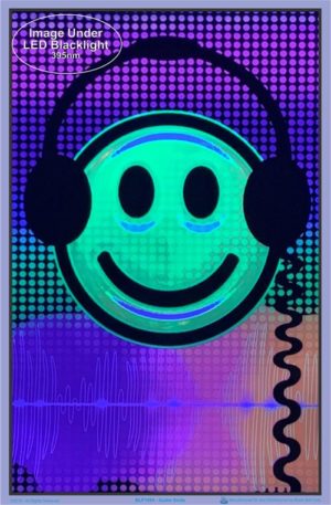 Audio Smile Flocked Velvet Blacklight Poster - Image 2