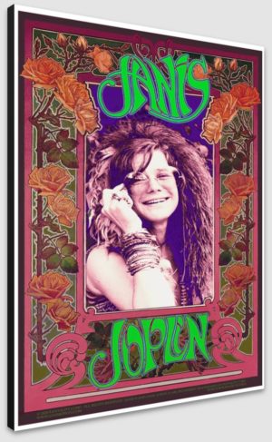 Bob Masse - Janis Joplin Roses Tour Poster Art Print - Tour Poster Blockmounted