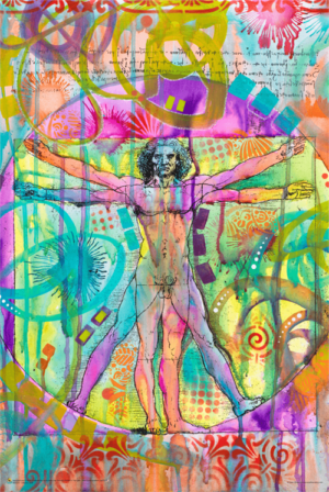 Dean Russo - Vitruvian Man by Leonardo Da Vinci Poster