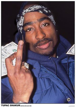Tupac Shakur 2Pac Finger New York 1996 A1 Poster