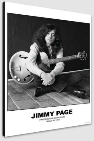 Led Zeppelin Jimmy Page January 1970 Berkshire A1 Poster - Poster 59.5x84cm Blockmounted