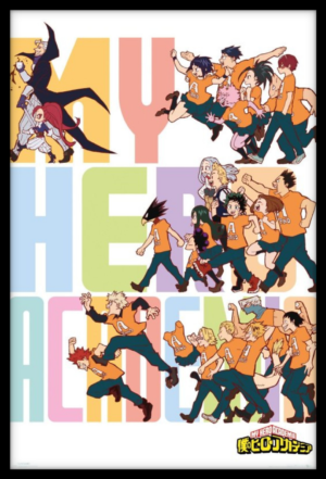 My Hero Academia S4 Key Art Poster - Maxi Poster 61x91.5cm in Black Frame