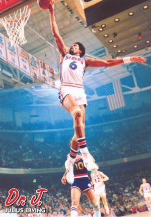 Basketball Dr. J Julius Erving Slam Dunk Poster