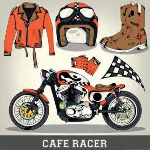 Cafe Racer Outfit Motorbike Art Print