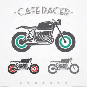 Cafe Racer Bikes Motorbike Art Print