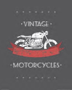 Vintage Motorcycles I Motorbike Art Print
