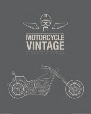 Vintage Motorcycles II Motorbike Art Print