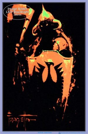 Frank Frazetta - Death Dealer Flocked Velvet Blacklight Poster - Image 2