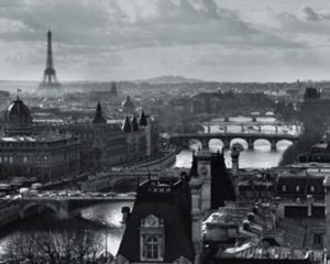 Paris Eiffel Tower City View Horizontal Poster