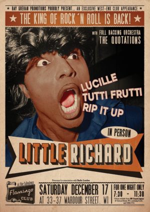 Little Richard Flamingo Club Wardour Street A1 Poster