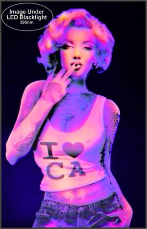 Marilyn Monroe I Love CA Non-Flocked Blacklight Poster - Image 2