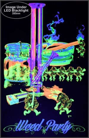 Weed Party Non-Flocked Blacklight Poster - Image 2