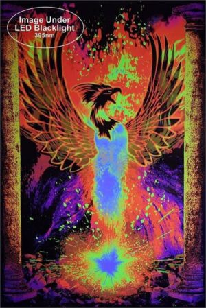 Phoenix Rebirth Non-Flocked Blacklight Poster - Image 2