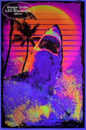 Shark Breach Non-Flocked Blacklight Poster - Image 2