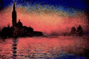 Claude Monet - Sunset In Venice Art Print