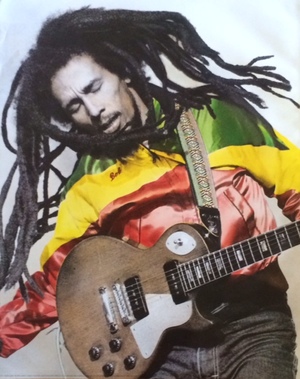 Bob Marley Mini Poster Guitar