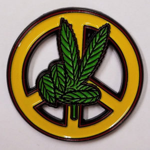 Peace Leaf Hand Hat Pin