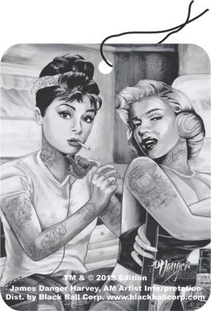 James Danger Harvey - Audrey and Marilyn Tattoo Air Freshener - Image 2