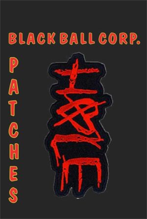 Hole Red Logo Embroidered Sew On Patch - Image 2