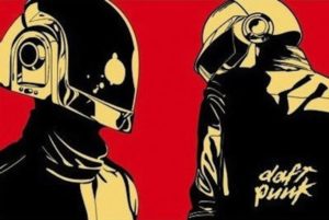 Daft Punk Red Poster