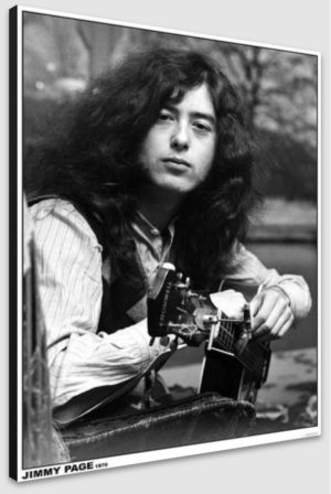 Led Zeppelin Jimmy Page 1970 A1 Poster - Poster 59.5x84cm Blockmounted