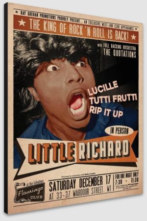 Little Richard Flamingo Club Wardour Street A1 Poster - Poster 59.5x84cm Blockmounted