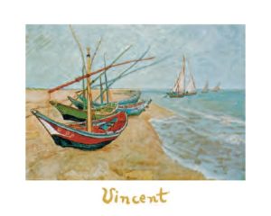 Vincent Van Gogh - Fishing Boats on the Beach at Saintes-Maries