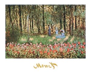 Claude Monet - The Family of the Artist in the Argenteuil Garden Art Print