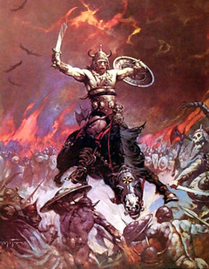 Frank Frazetta - Berserker Canvas Print
