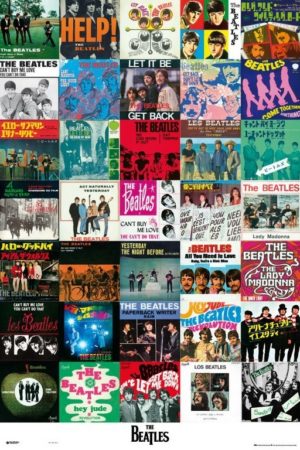 The Beatles Singles Covers Poster