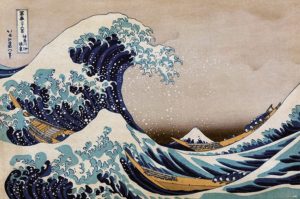 Katsushika Hokusai - The Great Wave off Kanagawa (Brown tones and no border) Poster