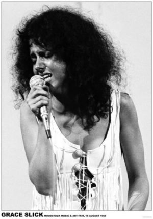 Grace Slick Woodstock 16th August 1969 A1 Poster