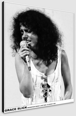 Grace Slick Woodstock 16th August 1969 A1 Poster - Poster 59.5x84cm Blockmounted