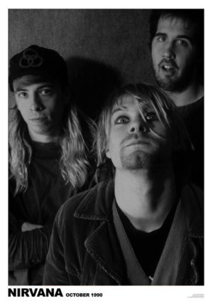 Nirvana October 1990 Black and White A1 Poster