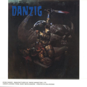 Danzig Sword Peel and Stick Vintage Sticker 1994